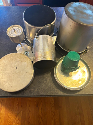 Aluminum nesting camping mess - aluminum,