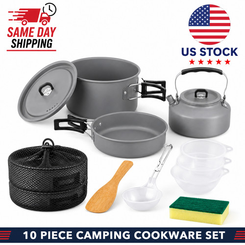 10pcs camping cookware - 10pcs,