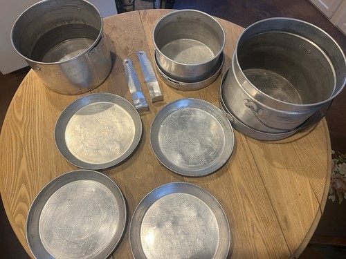Aluminum camping cook set - aluminum, 9pc